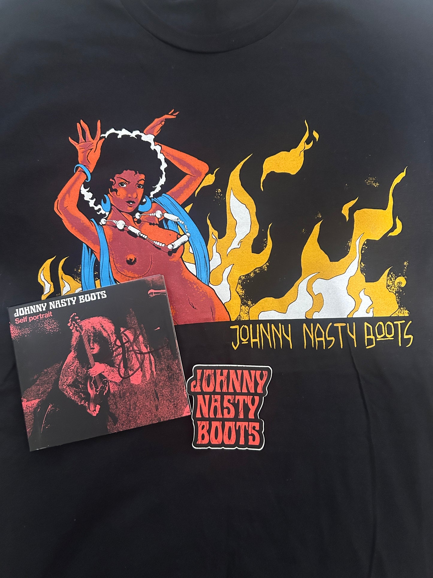 Self Portrait CD (Signed) + shirt + sticker from the Real Rock Tour. Limited quantity.